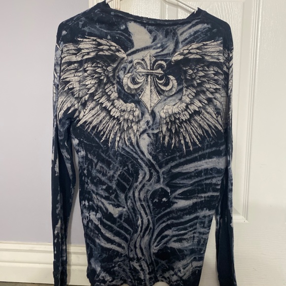 Size men’s medium/M Affliction long sleeve thermal shirt - Picture 4 of 6